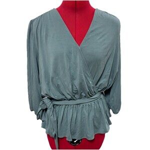Lauren Ralph Lauren Black Label Women’s Green Blouse Size Petite Large